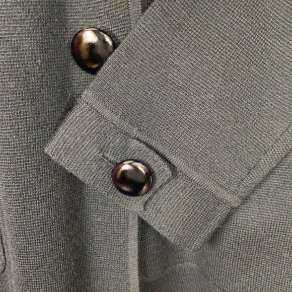 J.Crew S Coat Cardigan Black Merino Wool Vintage - Picture 11 of 13
